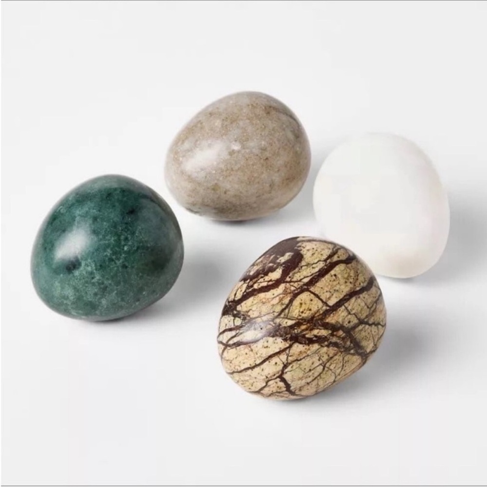 Studio McGee Threshold Set of 4 Marble Easter Eggs NEW IN BOX